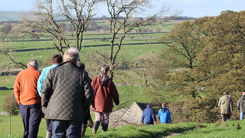 Oldfields farm visit by White Peak Farmers, conservation organisations and volunteers